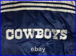 Dallas Cowboys Starter Jacket Satin Mens Size XL NFL Windbreaker Lined Gift