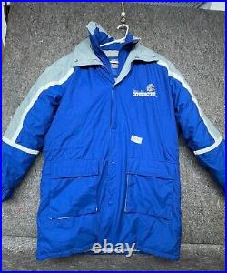 Dallas Cowboys Starter Parka Coat NFL Football Hood Spellout Blue Size L