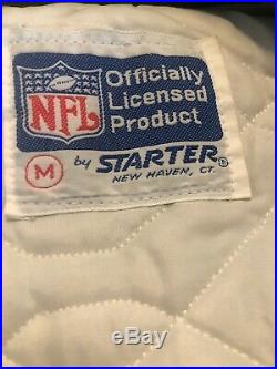 Dallas Cowboys Starter Pro Line Satin Jacket Mens Medium Minty