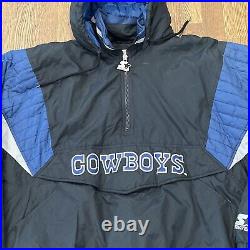 Dallas Cowboys Starter jacket mens size medium black