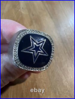 Dallas Cowboys Sterling Silver Diamonds Sz 10 Ring