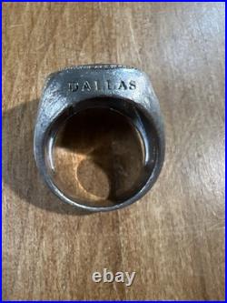 Dallas Cowboys Sterling Silver Diamonds Sz 10 Ring