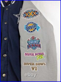 Dallas Cowboys Super Bowl 5X Champions Jacket NFL G-lll Football 2XL CLEAN