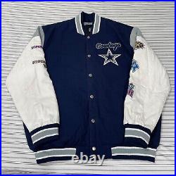 Dallas Cowboys Super Bowl 5X Champions Varsity Jacket NFL G-lll Football XXL