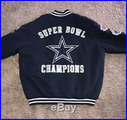 Dallas Cowboys Super Bowl Champions Patch Jacket Size XX-Large NFL Apparel