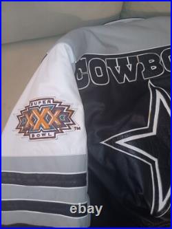Dallas Cowboys Superbowl XXX Champions Leather Jacket Jeff Hamilton Reversible