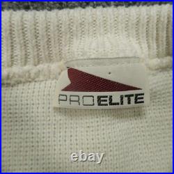 Dallas Cowboys Sweater Men Large Blue White Pro Elite Knit Pullover Crew VTG USA
