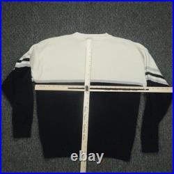 Dallas Cowboys Sweater Men Large Blue White Pro Elite Knit Pullover Crew VTG USA