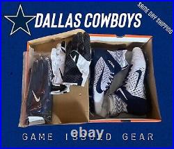 Dallas Cowboys Team Issued Game Issued Not Worn Gear Cleats and Gloves Lot
