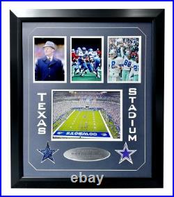 Dallas Cowboys Texas Stadium Authentic Game Used Turf Framed Collage COA Steiner