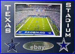 Dallas Cowboys Texas Stadium Authentic Game Used Turf Framed Collage COA Steiner