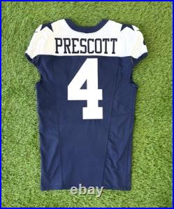 Dallas Cowboys Thanksgiving Alternate Dak Prescott Team Issued Football Jersey