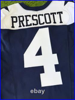 Dallas Cowboys Thanksgiving Alternate Dak Prescott Team Issued Football Jersey