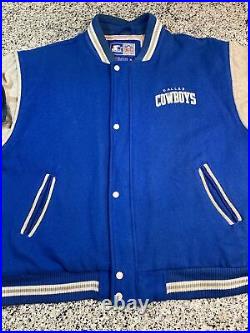 Dallas Cowboys Throwback Wool Starter Jacket XL Coat Vintage NFL