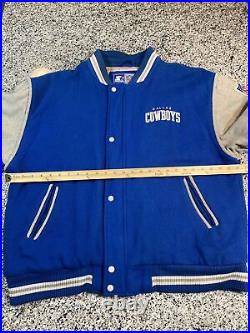 Dallas Cowboys Throwback Wool Starter Jacket XL Coat Vintage NFL
