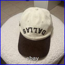 Dallas Cowboys True Brvnd Snapback Hat Tan White Corduroy NFL Rare Hard To Find