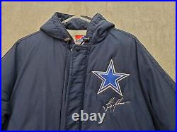 Dallas Cowboys VTG Swingster Jacket Football Mens Large Navy Troy Aikman RARE
