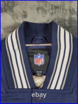 Dallas Cowboys Varsity Jacket Men's 3XL Blue 5x NFL Super Bowl Champs Lined