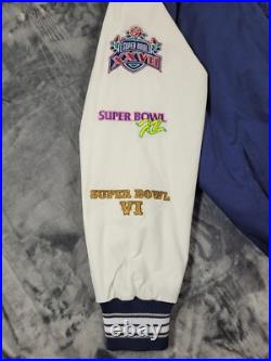 Dallas Cowboys Varsity Jacket Men's 3XL Blue 5x NFL Super Bowl Champs Lined