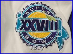 Dallas Cowboys Varsity Jacket Men's 3XL Blue 5x NFL Super Bowl Champs Lined