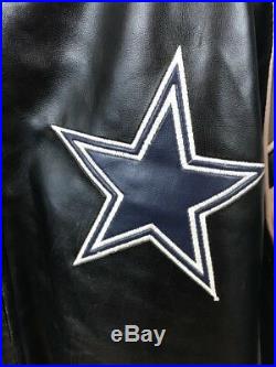 Dallas Cowboys Varsity Jacket NFL Size Large RARE Faux Leather