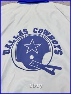 Dallas Cowboys Vintage 1970s-80s Satin Bomber Jacket NFL Football Chain Stitch