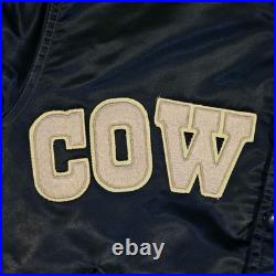 Dallas Cowboys Vintage 80s Starter Satin Bomber Jacket Navy Blue Color Coat