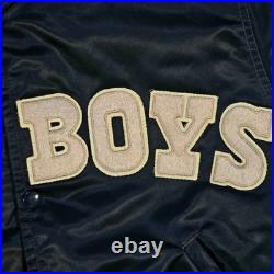 Dallas Cowboys Vintage 80s Starter Satin Bomber Jacket Navy Blue Color Coat