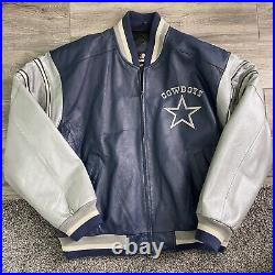 Dallas Cowboys Vintage 90's Leather Bomber Jacket NFL Men's Large Mirage EUC Dallas Cowboys Vintage 90's Leather Bomber Jacket NFL Men's Large Mirage EUC