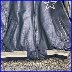 Dallas Cowboys Vintage 90's Leather Bomber Jacket NFL Men's Large Mirage EUC Dallas Cowboys Vintage 90's Leather Bomber Jacket NFL Men's Large Mirage EUC