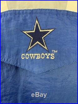 Dallas Cowboys Vintage 90s Starter PRO LINE 1/2 Zip Pullover Puffer Jacket