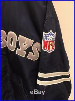 Dallas Cowboys Vintage 90s Starter Satin Bomber Jacket XL