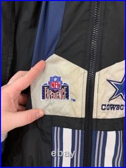 Dallas Cowboys Vintage 90s Zip Jacket NFL Pro Player Size L
