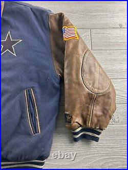 Dallas Cowboys Vintage ProLine Lettermen's Jacket, Leather Sleeves, Size Large