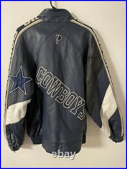 Dallas Cowboys Vintage Pro Player Leather Jacket Size L