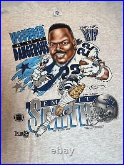 Dallas Cowboys Vintage Shirt 1993 Emmitt Smith Caricature Shirt Xplosion Belton