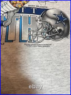 Dallas Cowboys Vintage Shirt 1993 Emmitt Smith Caricature Shirt Xplosion Belton