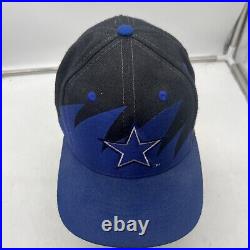 Dallas Cowboys Vintage Snapback Hat Black Dome Shark Tooth 90s Logo Athletic