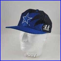Dallas Cowboys Vintage Snapback Hat Black Dome Shark Tooth 90s Logo Athletic