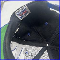 Dallas Cowboys Vintage Snapback Hat Black Dome Shark Tooth 90s Logo Athletic