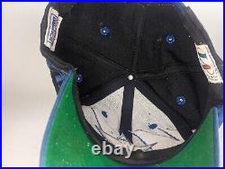 Dallas Cowboys Vintage Snapback Hat Black Shark Tooth 90s Logo Athletic (FLAWED)