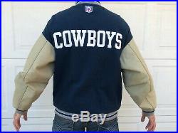 Dallas Cowboys Wool / Leather Nike Letterman / Varsity Jacket Aikman Smith Vntg