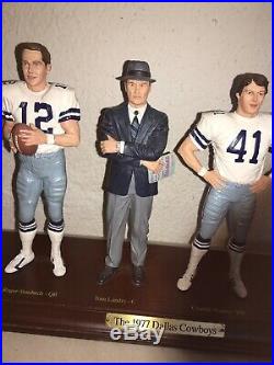 Danbury Mint Dallas Cowboys 1977 Championship Figurines Landry Staubach Dorsett