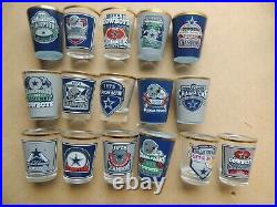 Danbury Mint Dallas Cowboys Championship Shot Glass Collection