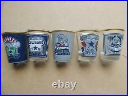 Danbury Mint Dallas Cowboys Championship Shot Glass Collection