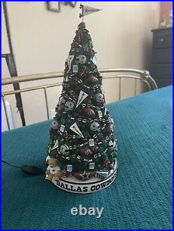 Danbury Mint Dallas Cowboys NFL Lighted Christmas Tree Football rare