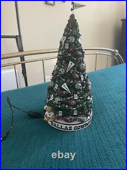 Danbury Mint Dallas Cowboys NFL Lighted Christmas Tree Football rare