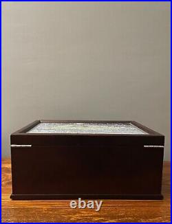 Danbury Mint NFL Dallas Cowboys Football Wood Jewelry Trinket Chest Valet Box