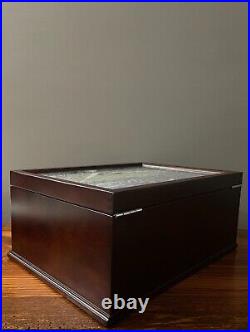 Danbury Mint NFL Dallas Cowboys Football Wood Jewelry Trinket Chest Valet Box