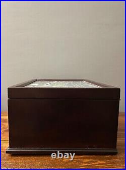 Danbury Mint NFL Dallas Cowboys Football Wood Jewelry Trinket Chest Valet Box